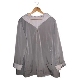 Vintage classic elements women’s reversible hooded rain coat